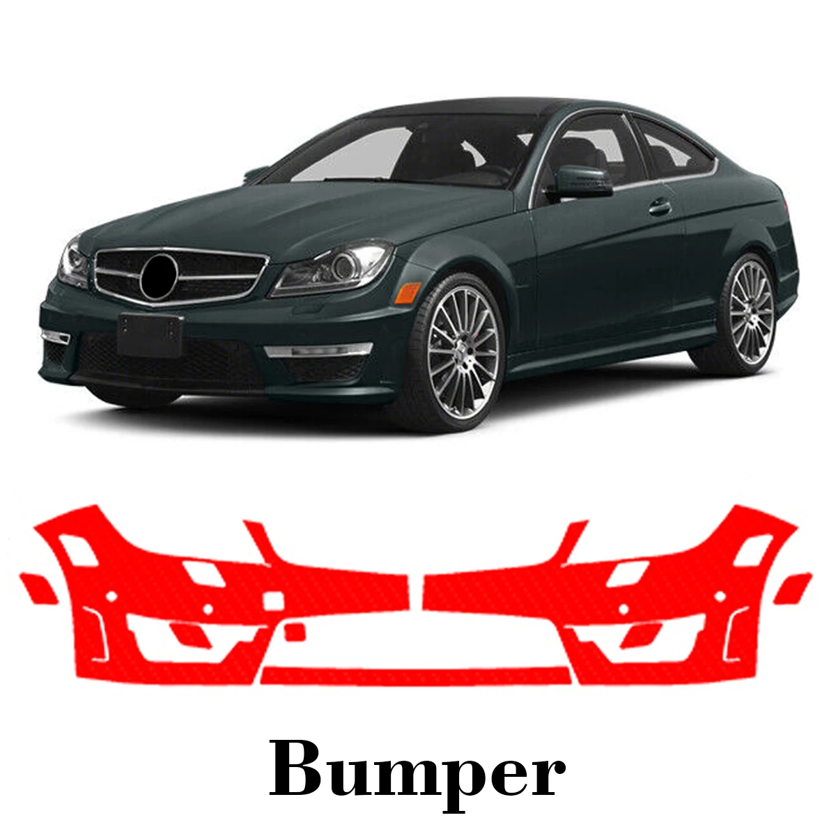 

Car Precut Paint Protection Film Front Bumper Anti-scratch Exterior TPU PPF For Mercedes Benz C63 2012-2014
