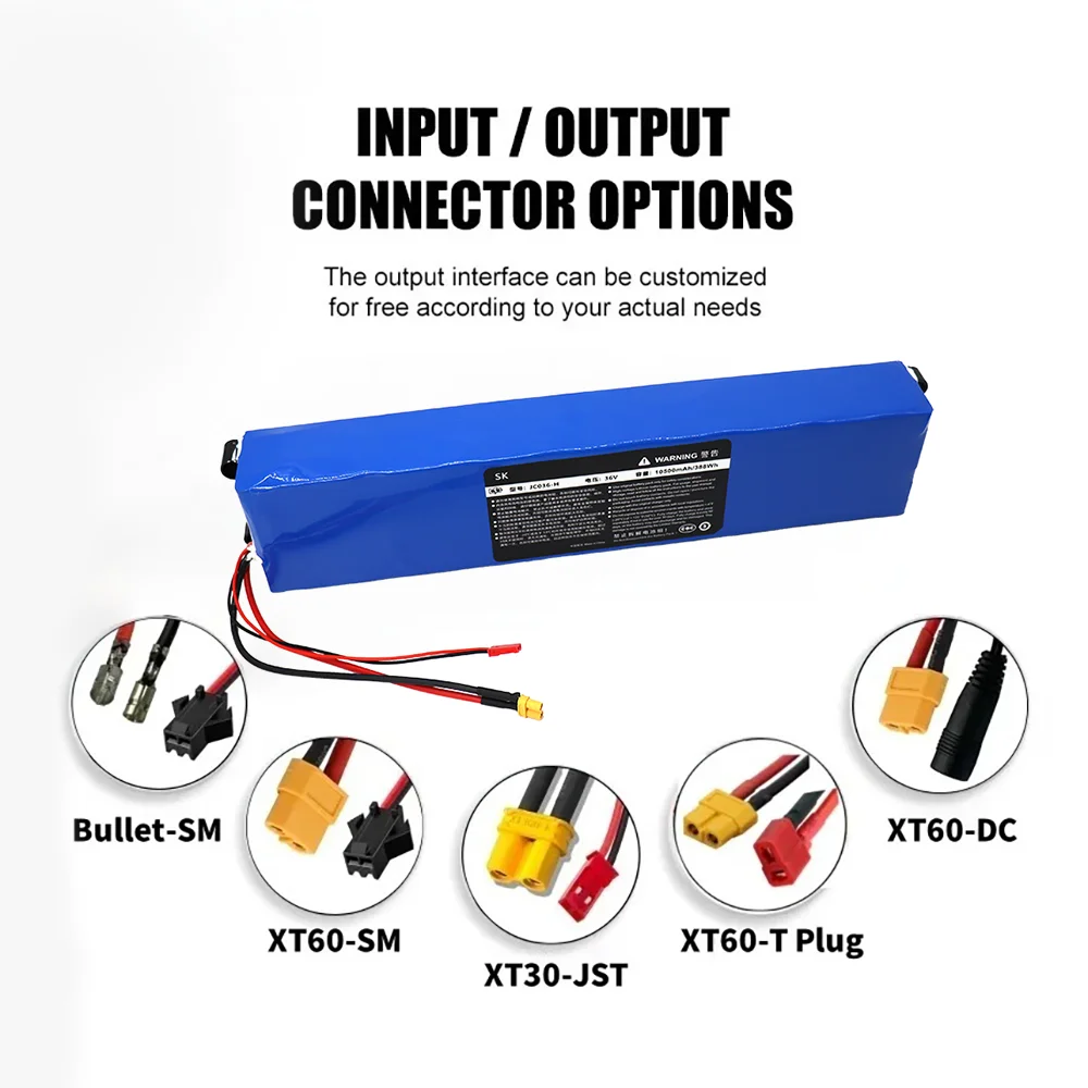 10S3P 36V Battery 10Ah 18650 lithium battery pack 10500mAh 500W Same port 42V Electric S-cooter M365 E-BK Power Battery with BMS