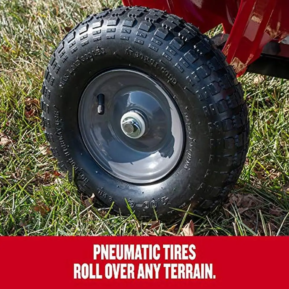 USA Made 350lb Load Capacity Poly Dump Cart Swivel Trailer 10 CU FT; Garden Lawn Trailer Rust Resistant Scratch Resistant