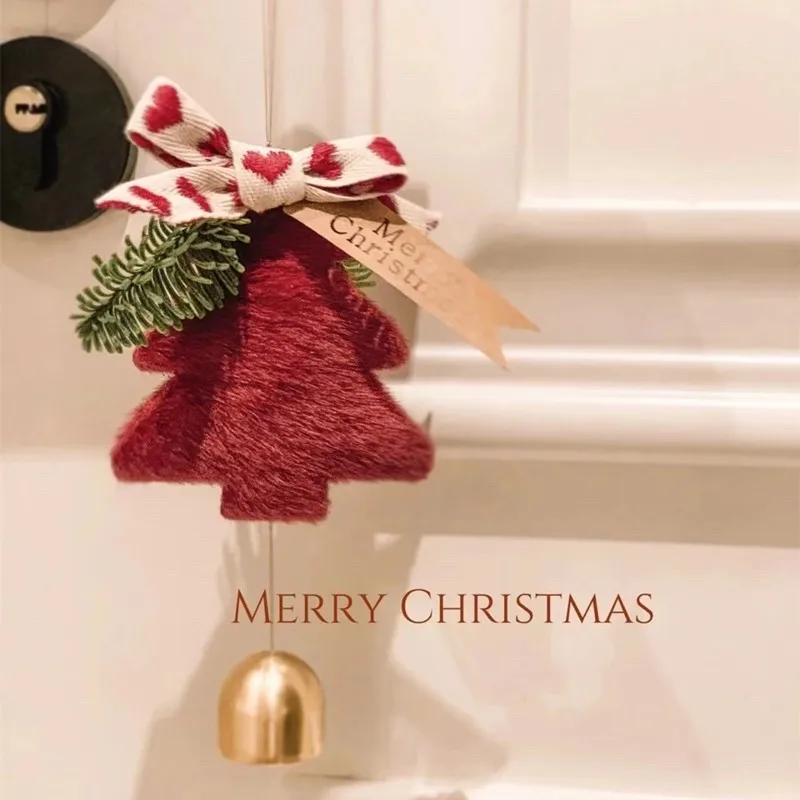Red Tree Stars, New Year Bells, Decorations, Christmas Cars, Couple Gifts_voghion.com