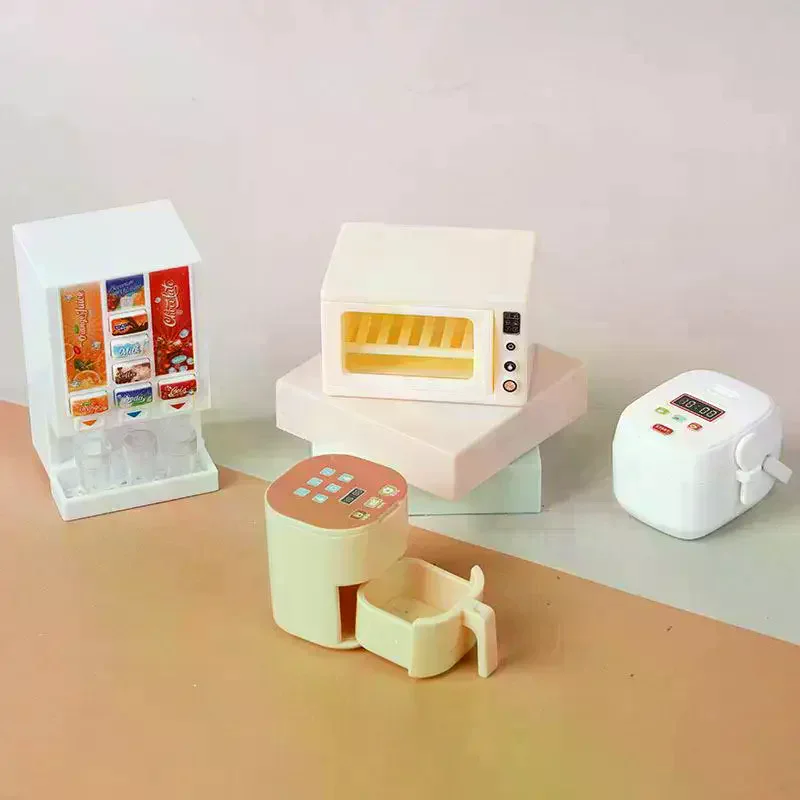 1/12 Dollhouse Simulation Miniature Kitchen Appliances Model Dollhouse Air Fryer Beverage Machine Oven Rice Cooker Ornaments