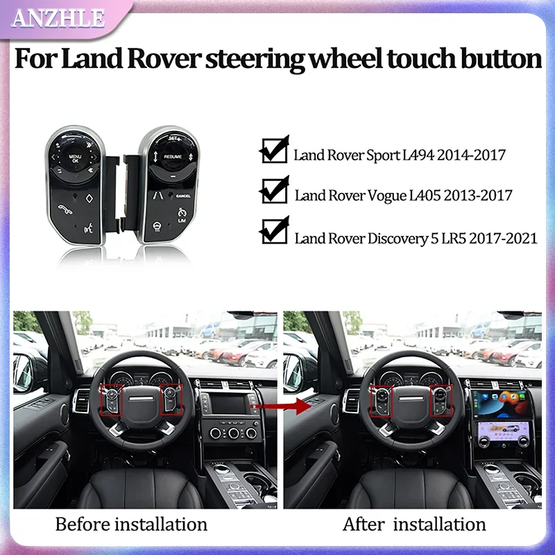 For Range Rover Sport L494 Vogue L405 Discovery 5 LR5 Steering Wheel Touch Button Original Car Style Multimedia Player
