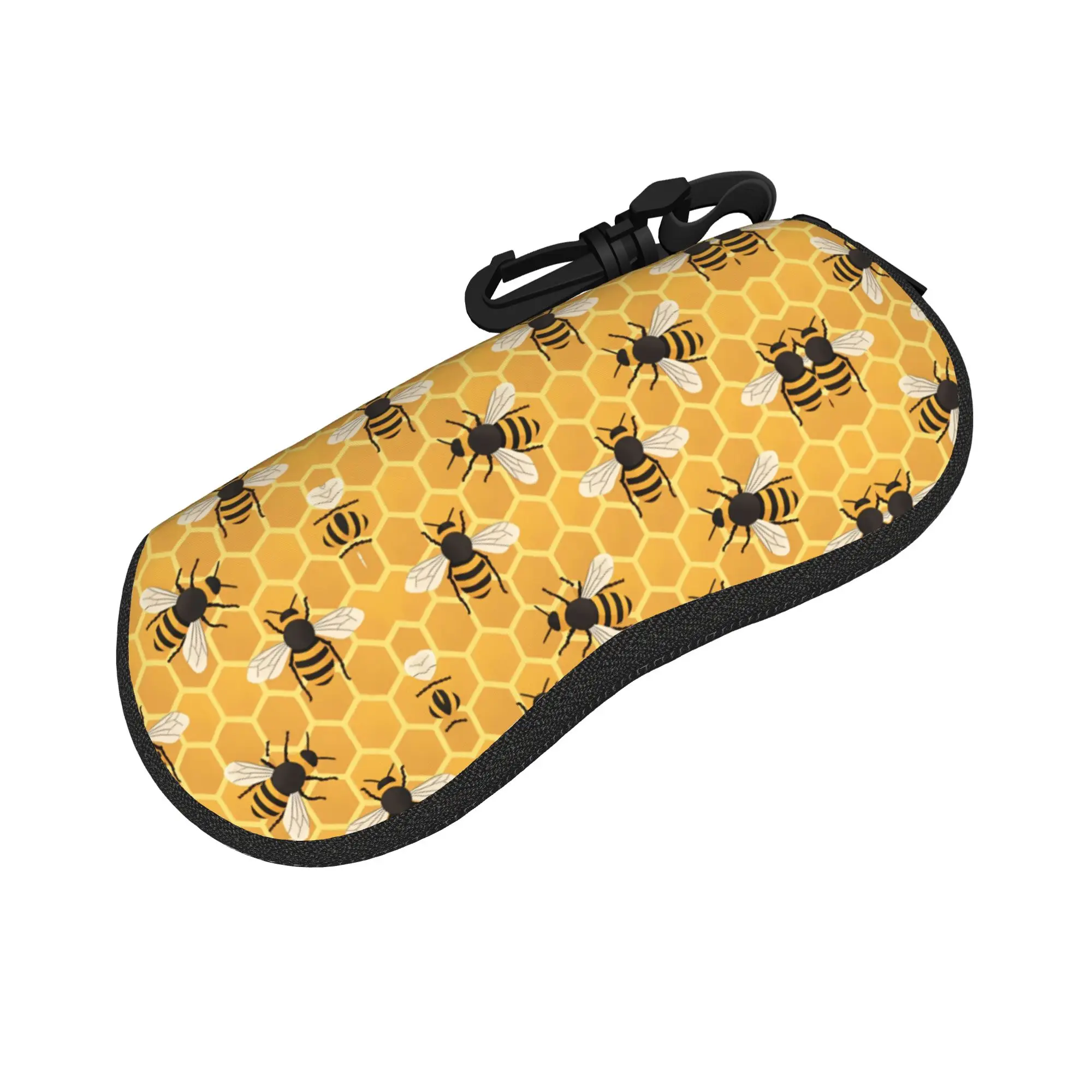 Lovely honeycomb bee cute bees Glasses Case New Box  Glasses Box Cartoon Eyeglasses Box