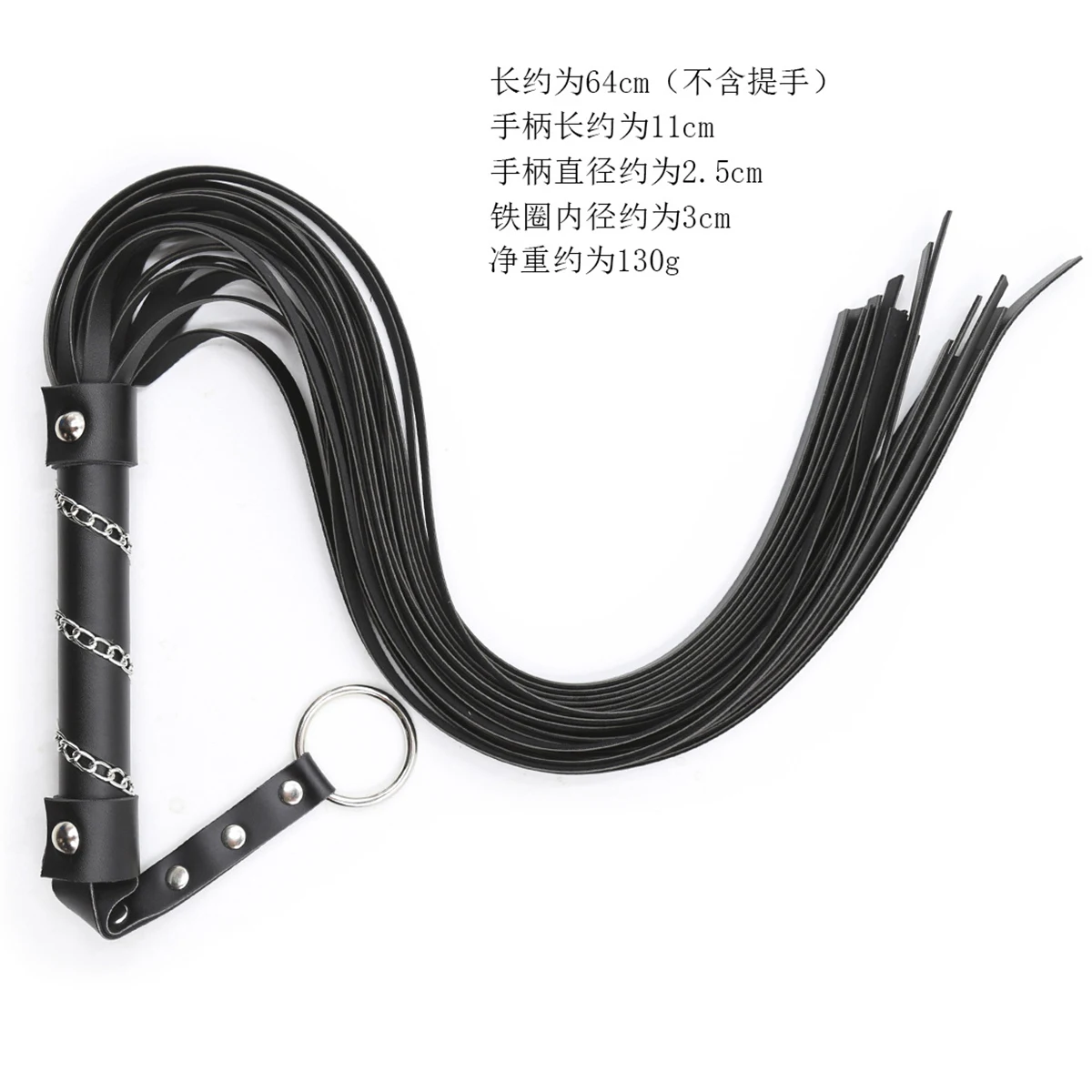 64CM PU Leather Tassel Horse Whip With Inlay Artificial diamond Handle Equestrian Whips Teaching Training Riding Whips