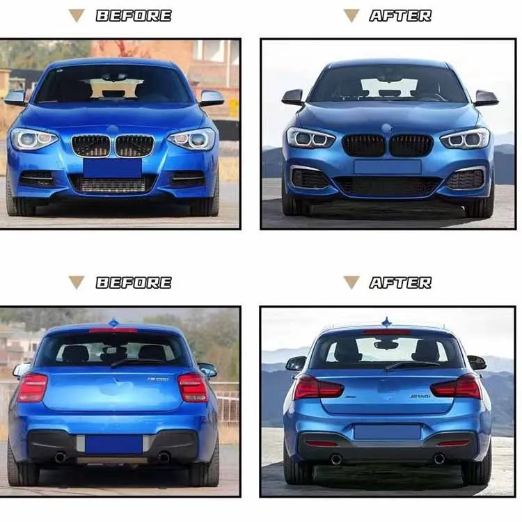 Car Conversion kit F20 Body kits Upgraded M-Tech Sport Style Bumper Headlight Tail Light Bodykit For BMW 1 Series