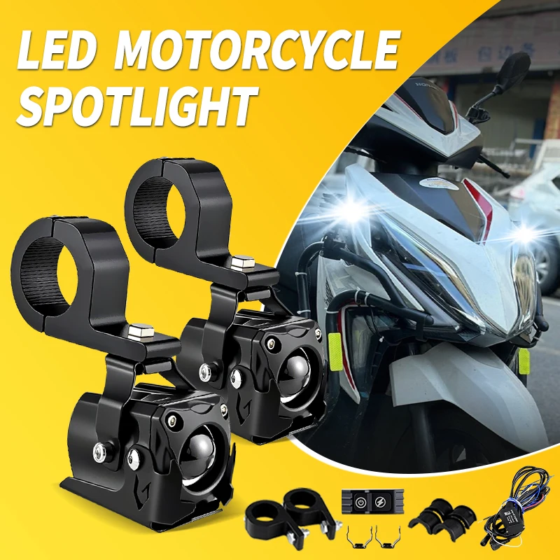 

1Set Universal Flash Motorcycle LED Headlight For YAMAHA WR125X WR125 X 125X 2012-2016 Hi/Lo Beam Fog Lamps White/Yellow Bulbs
