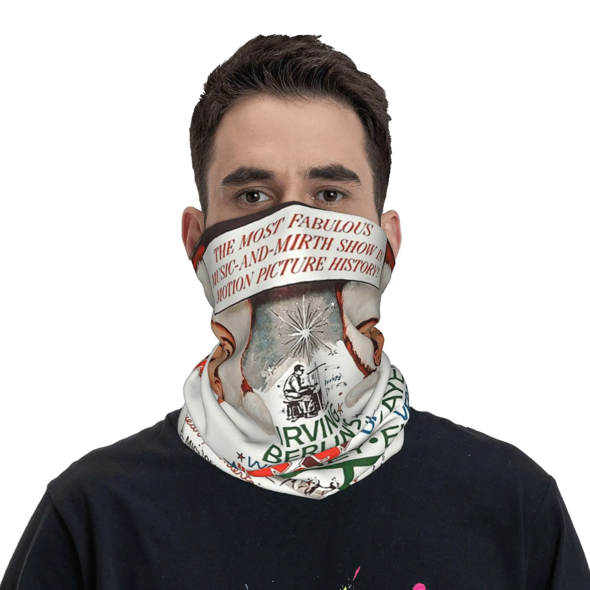 

White Christmas - Bing Crosby, Danny Kay Bandana Neck Cover Printed Wrap Scarf Multi-use Balaclava Riding