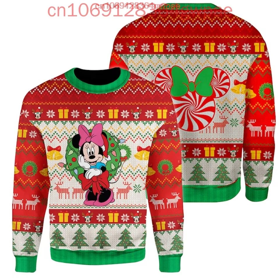 Minnie Mouse Ugly Sweater Men's Women's Tops Disney Ugly Christmas Sweater Anime Xmas Gifts Christmas Sweater