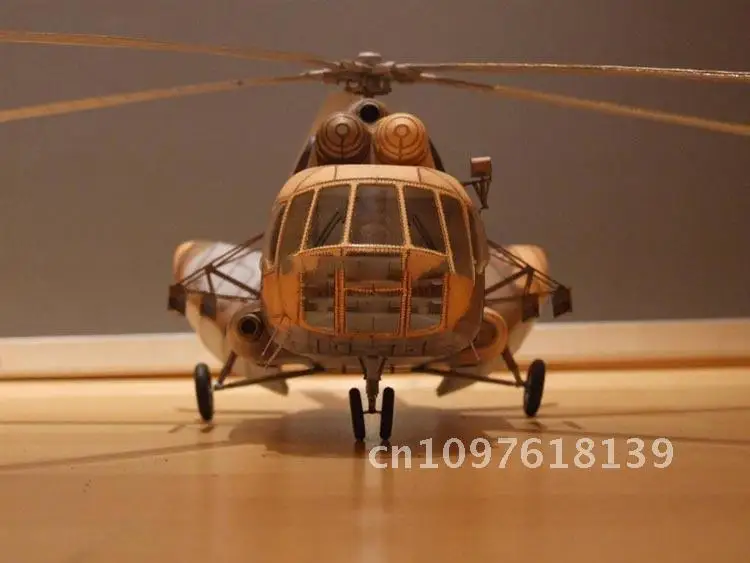 

DIY Paper Model Kit 1:33 Scale Mi-17 Transport Helicopter for Hobbyists & Enthusiasts Handmade Activity Gift with Power Control