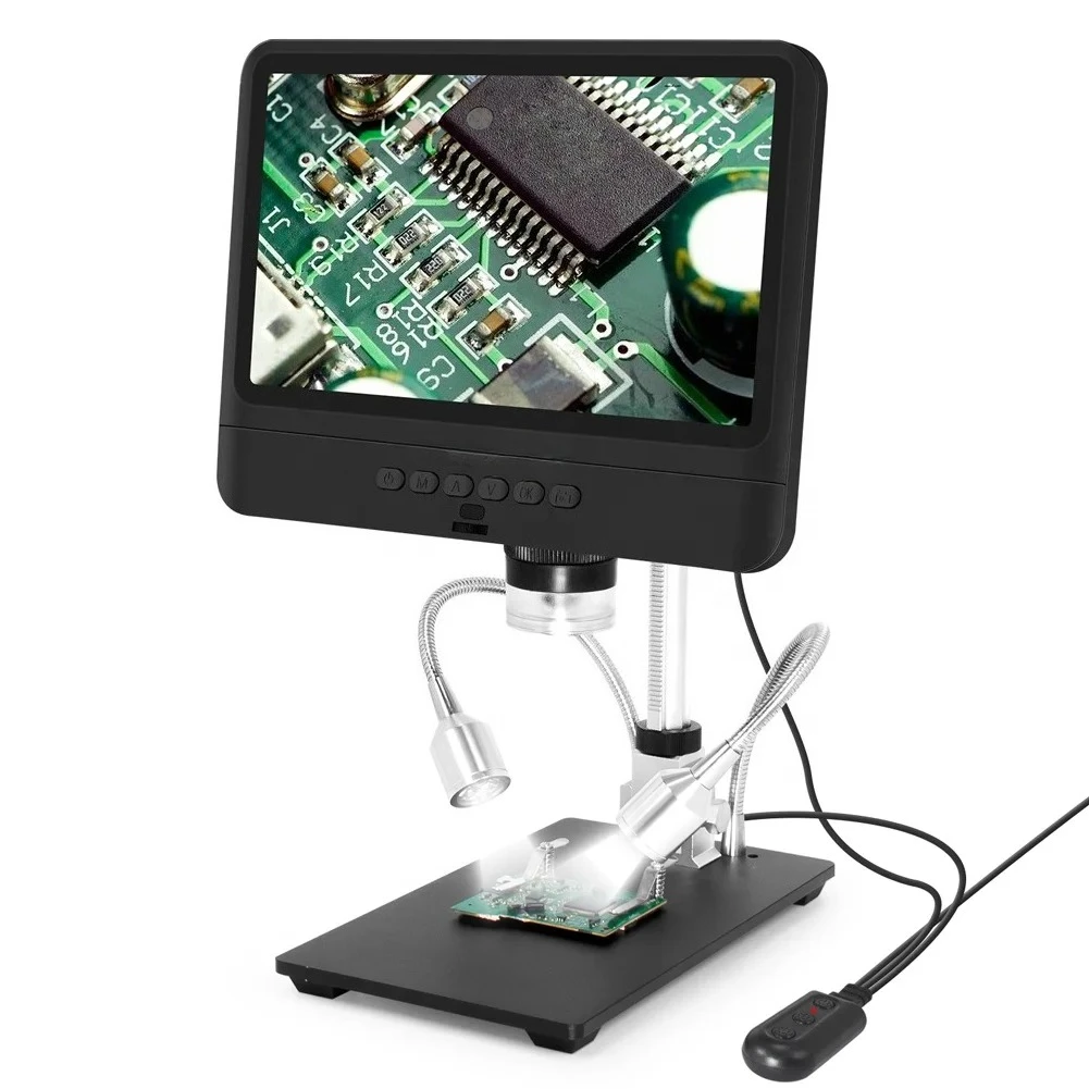 Nuevo Microscopio Digital AD208 con Pantalla LCD Ajustable de 8.5 Pulgadas para Soldadura, Microscopio Digital Negro 1080P