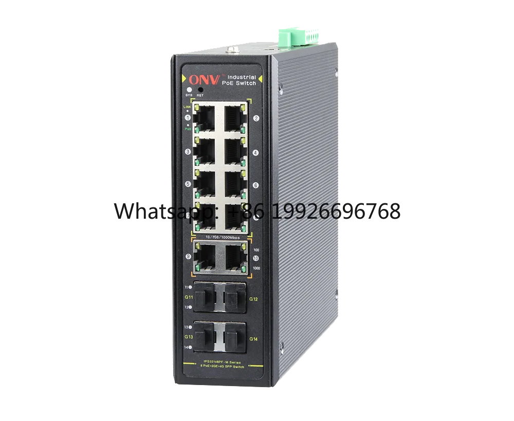 hot selling industrial POE switch managed 14 port DIN RAIL industrial switch IPS33148PFM