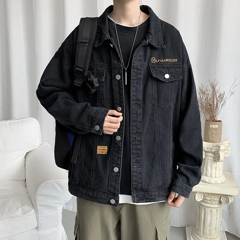 

Denim Handsomet Autumn Men's Trendy Ins Versatile Loose Jacket Top