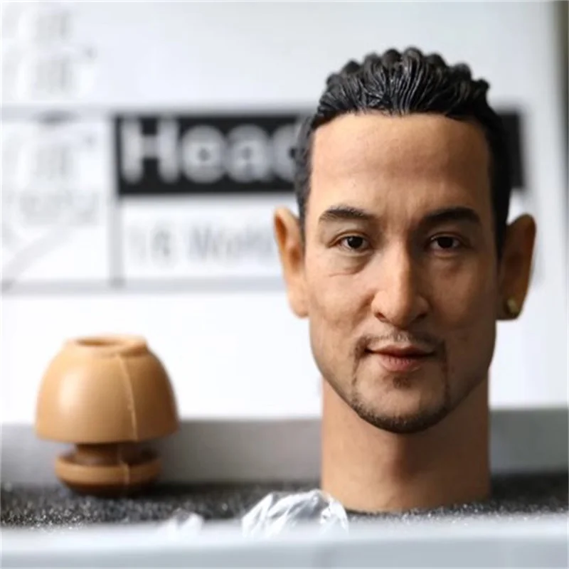 Hot Sale 1/6 Male Jacky Cheung Jianghu Edition Little Braid Head Carving High Quality Model Fit 12'' Action Figure Body In Stock