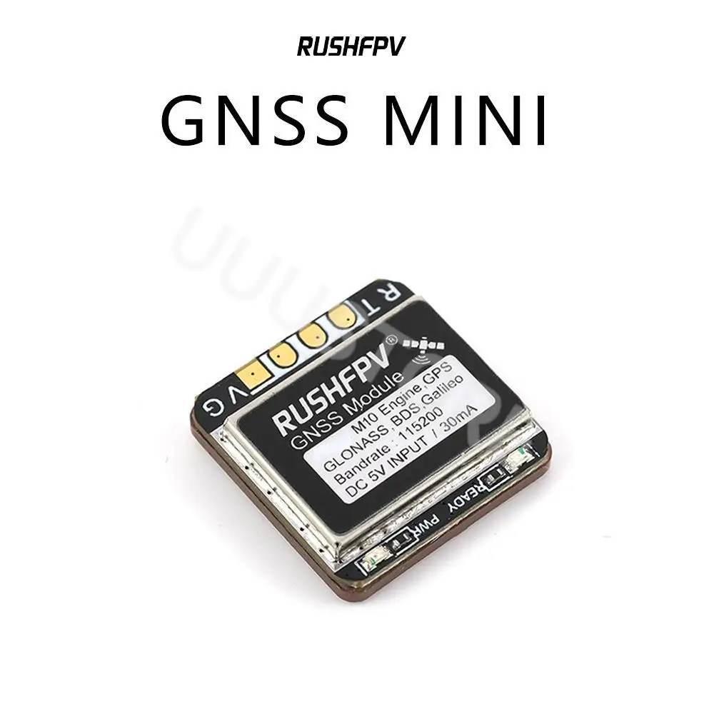 

RUSHFPV GNSS MINI M10 UBX NMEA, двухпротокольный GPS-модуль, встроенная керамическая антенна для радиоуправляемого самолета, FPV, большой радиус действия, детали для самостоятельной сборки