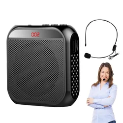 Portable Voice Amplifier Multifunctional Mini Audio Speaker With Microphone Rechargeable Loudspeaker Sound Amplifier For Teacher