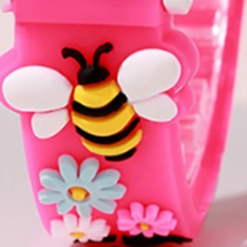 Children's Watch Simple Digital Cute Little Bee Hands Design Quartz Watches Casual Sports Silicone Girls Clock Gift Wristwatch