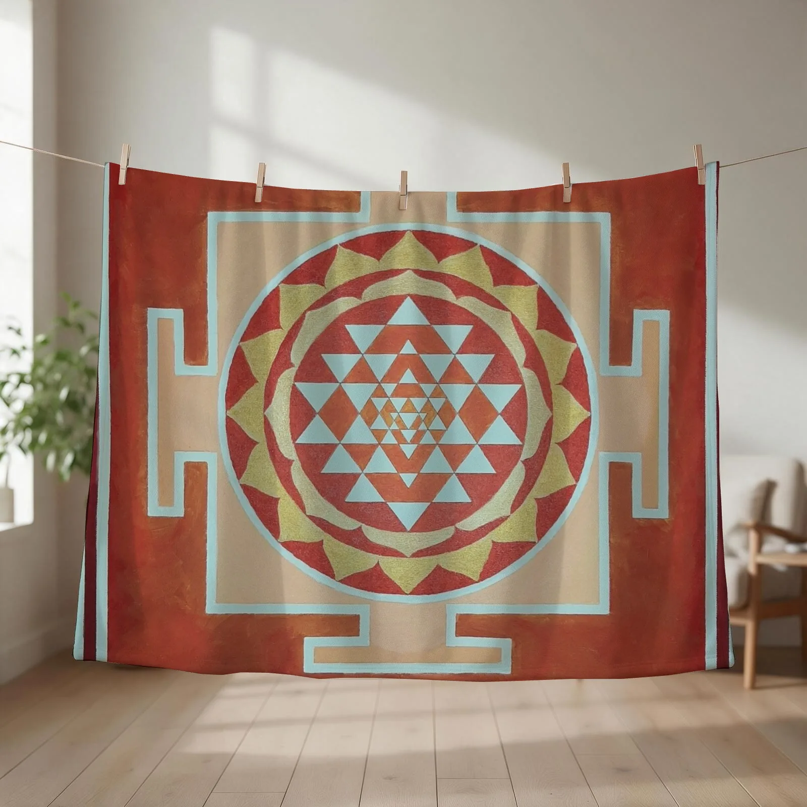 Tripura Sundari Yantra-Sri Yantra Throw Blanket Thins Blankets For Bed Blankets Sofas Of Decoration Flannels Blankets