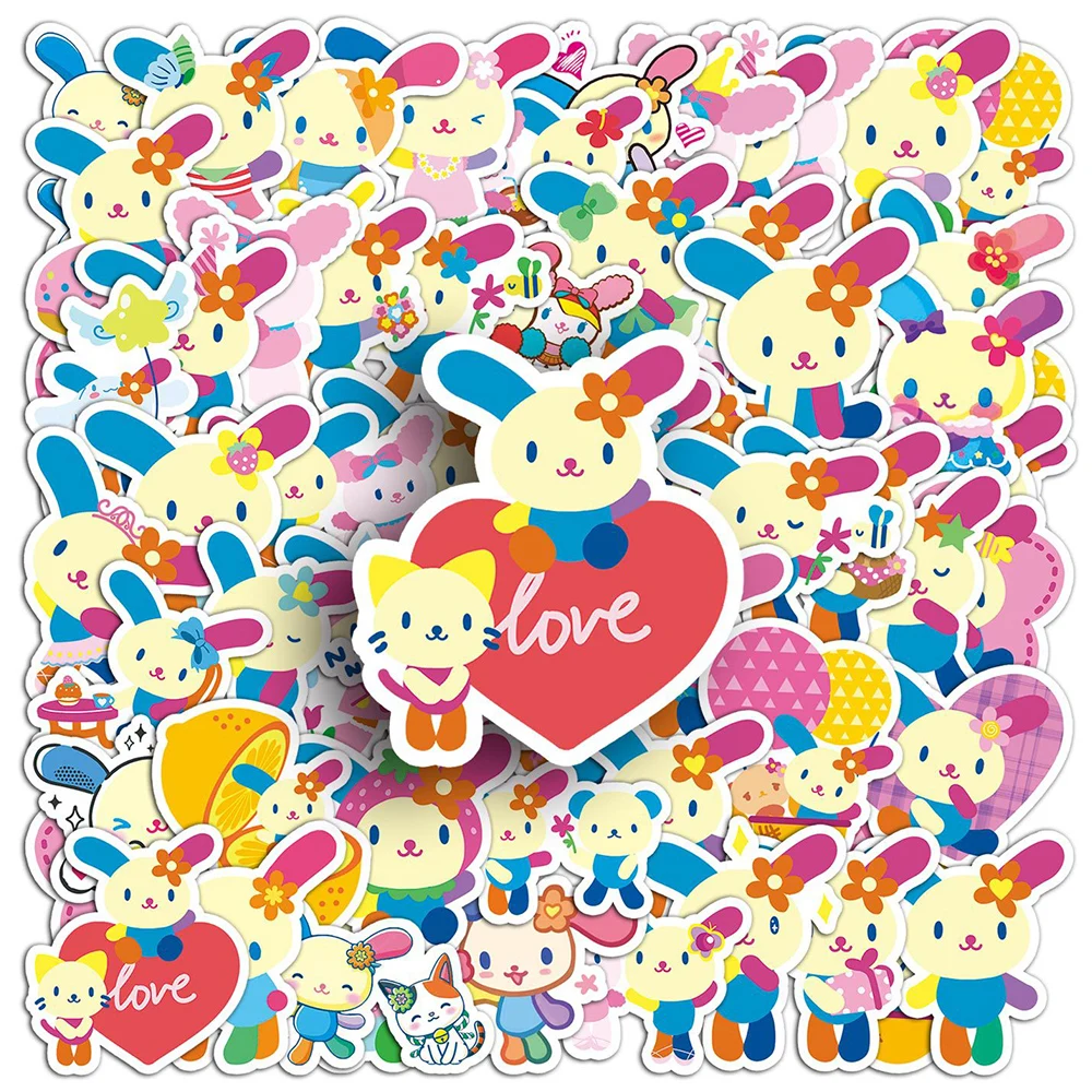 

10/30/50pcs Kawaii Cartoon Usahana Sanrio Stickers for Kids DIY Luggage Laptop Phone Case Cute Cartoon Aesthetic Sticker Packs