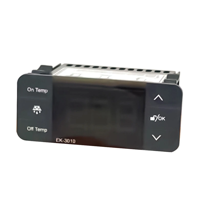 Termostato con controlador de temperatura, Sensor de 220V con sonda para congelador de almacenamiento en frío, color negro, EK-3010