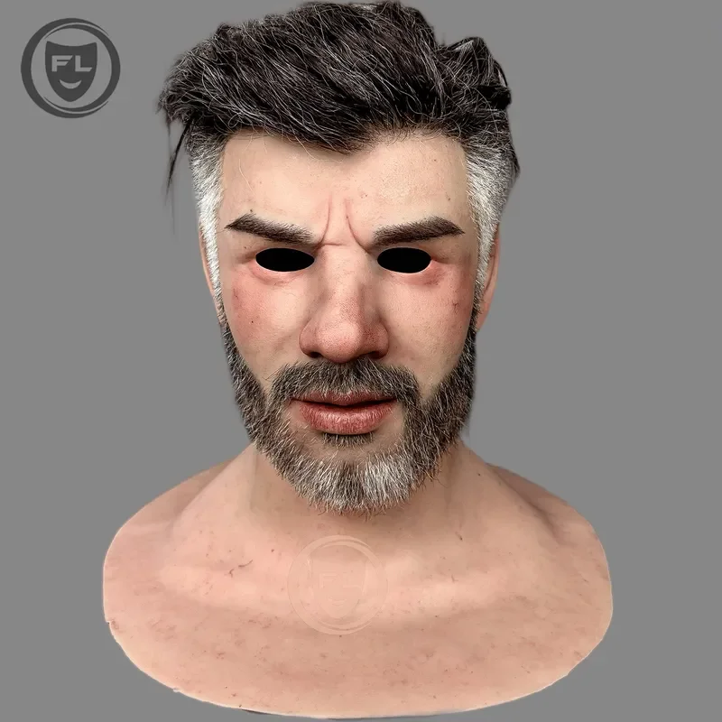 Super realistic silicone mask, movie special effects stage performance camouflage props cos prop mask