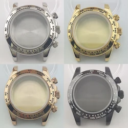 39mm Watch Case VK63 Watch Case Stainless Steel Sapphire Glass Waterproof Case Quartz VK63 Watch Case Suitable For VK63 Movement