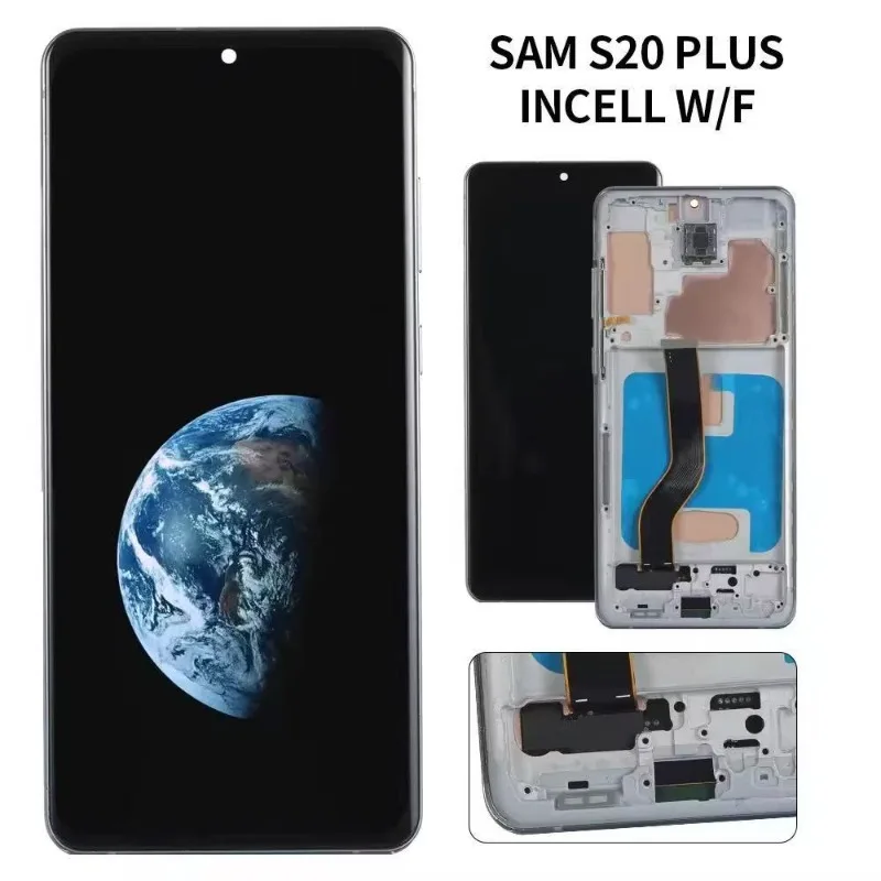 Screen Assembly Repair Parts Suitable For Samsung Galaxy S20 plus SM G985F SM G986F LCD display fingerprint free