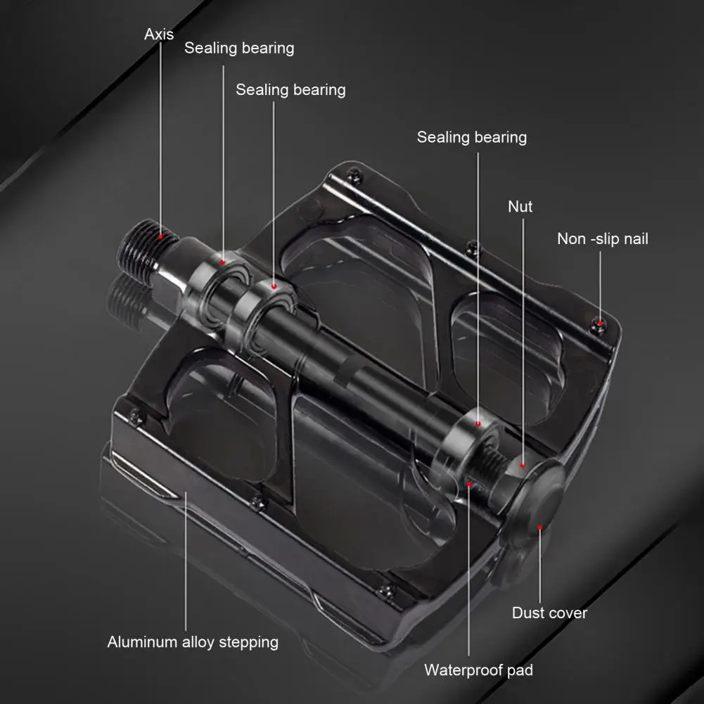 Mountain Bike Pedals Non-slip Bicycle Pedals High Strength Hollow-out Design Bike Pedals with Wide Compatibility 3 for Bicycle