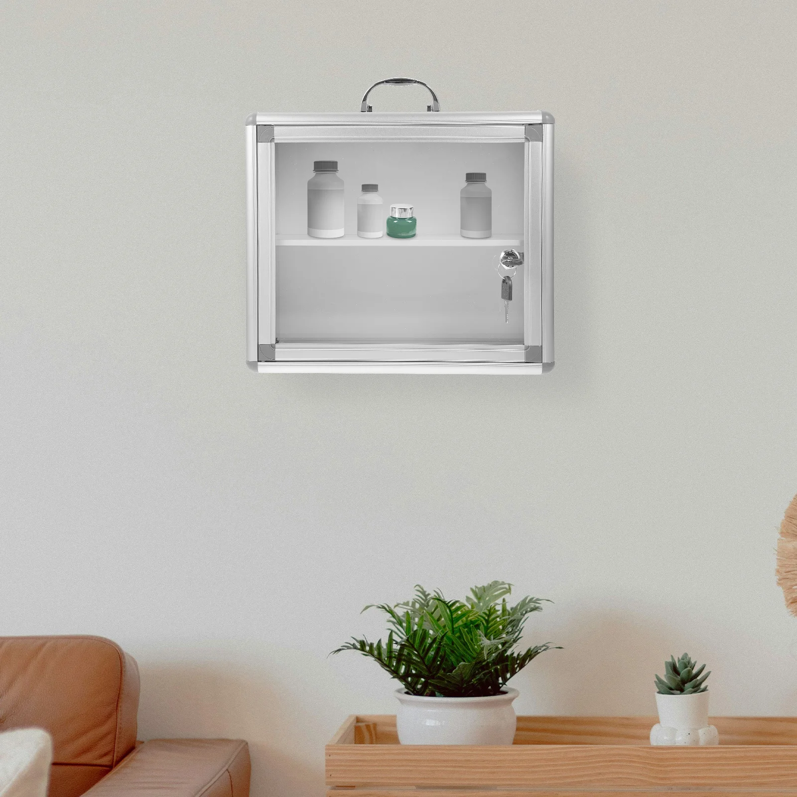 Wall-Mounted Large Capacity Medicine Box Handheld First Aid Case Lockable Portable Organizer Medical Storage Box for Pills