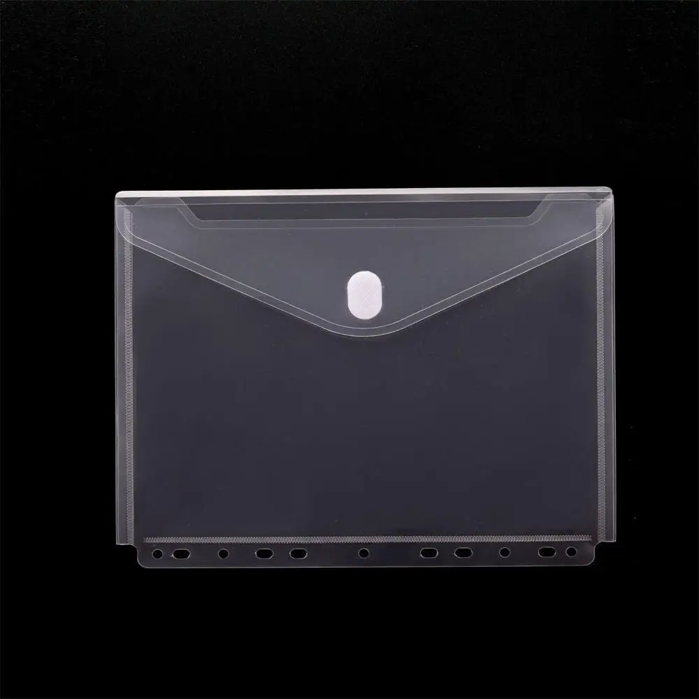 A4 Transparent File Folders 11 Holes Binder Important Confidential Document Banknotes Protector Waterproof Bag Office Supplies