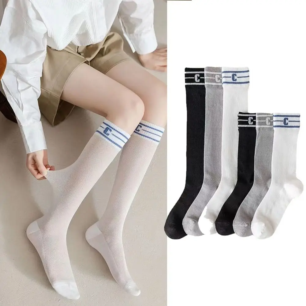 Cute Knee High Socks Fashion Outdoor Sports Knee High Socks Lolita Elastic Long Socks Cotton Breathable Matching Calf Socks