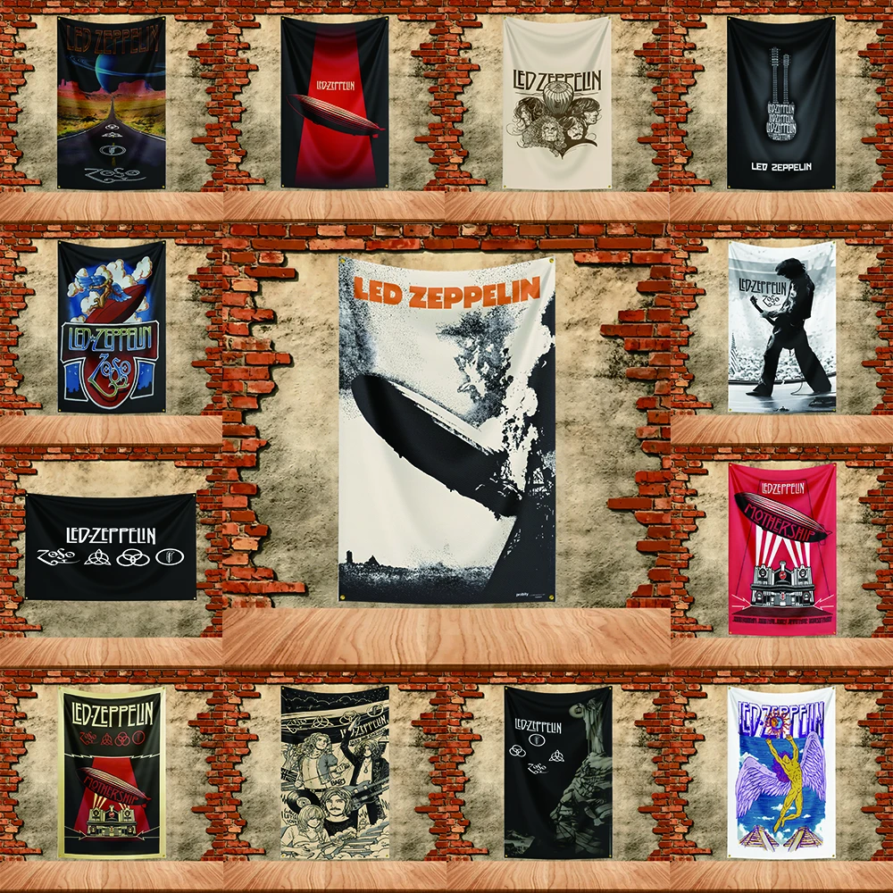 Music Band Flag 3x5ft for Led Zepplin Fans Banner Custom any Image Garage Bedroom Living Room Dorm Wall Hanging Decor Tapestry