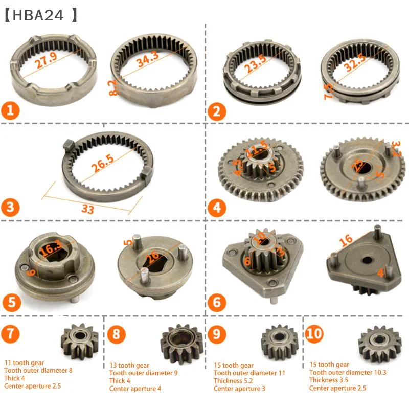 

〔HBA24〕16pcs/set Brushless Lithium Electric Drill Self-Locking Gear Set Reduction Gear Kit Industrial Processing Power Tools