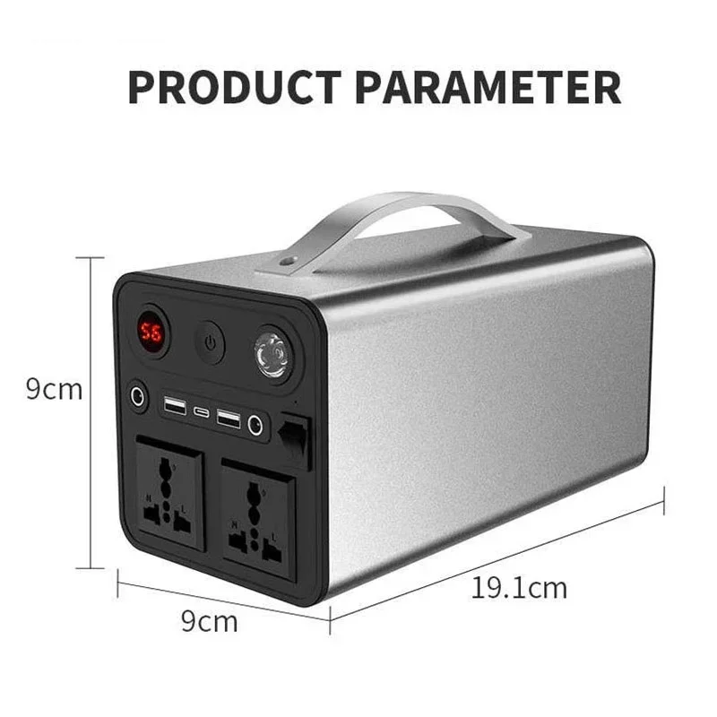 Estação de energia portátil para laptop, poderosa fonte de alimentação de emergência, acampamento ao ar livre bateria de reposição externa, 220V, 110V, 300W, 90000mAh