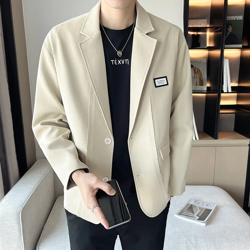 

High Quality Blazer Men's Premium Simple Fashion Korean Trend Casual Elegant Youth Student Daily Dating Loose Suit Jacket