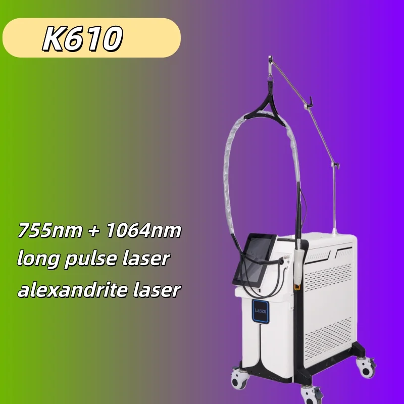 KEYLASER K610 Alexandrite Laser Machine 755nm/1064nm Triple Cooling System For Skin Whitening Repair Therapy Home Commercial Use