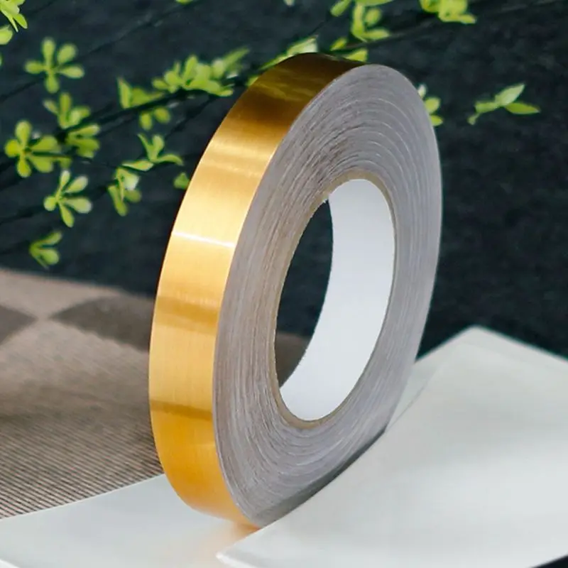 세라믹 타일 곰팡이 방지 갭 테이프 장식, 골드 실버 블랙 자체 접착 벽 타일 바닥 테이프 스티커, 홈 데코, 50m