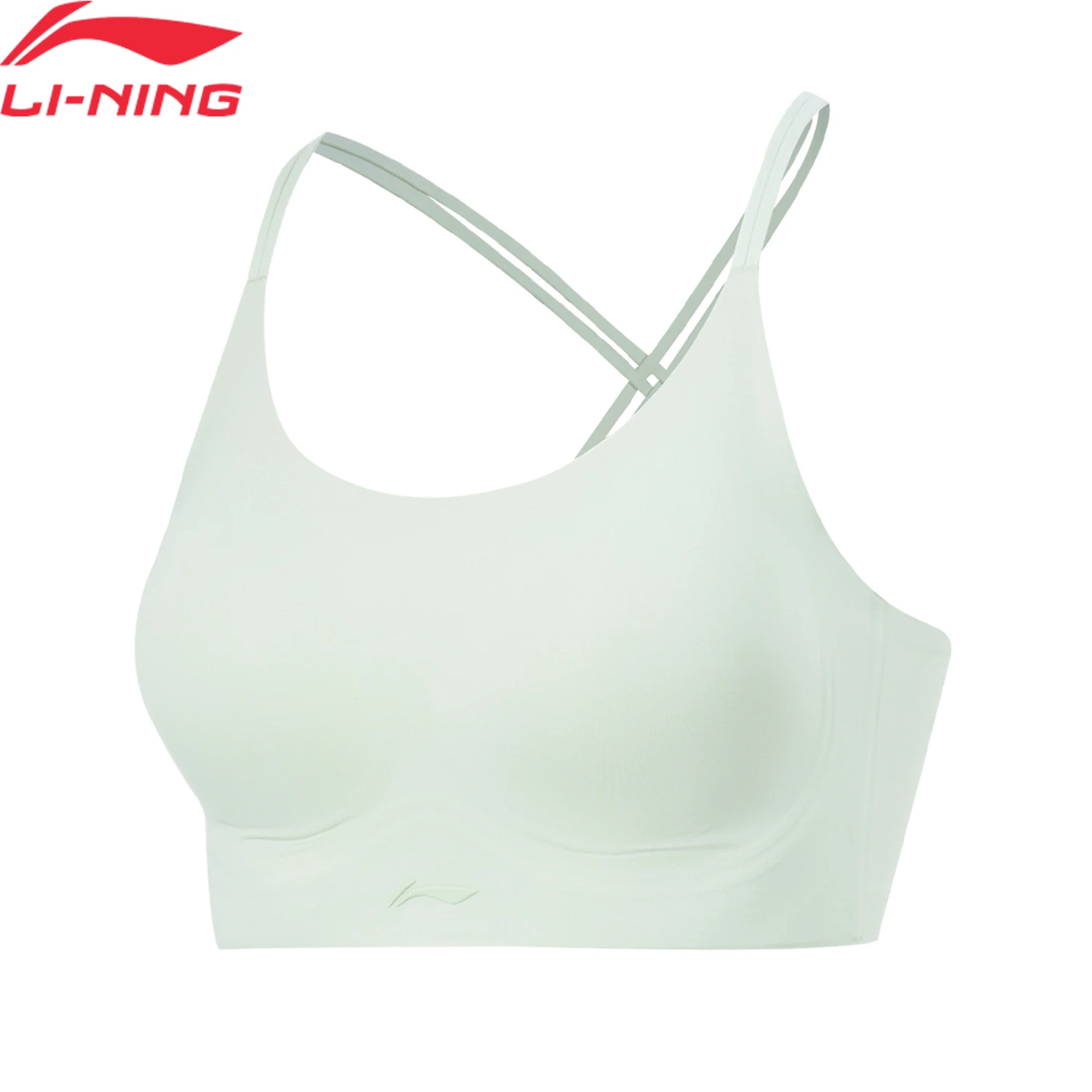 Li-Ning Women Training Sports Bra Light Support Breathable 55%Nylon 45%Spandex Tight Fit Soft LiNing Corss Strap Bras AUBU042