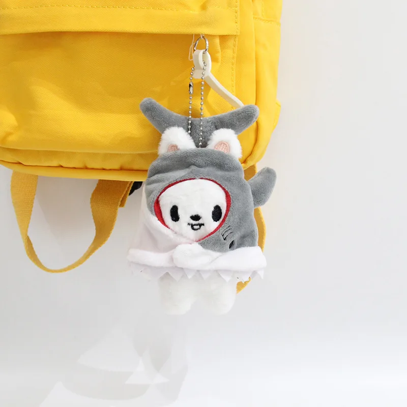 2026 New Shark Hooded Plush Doll Keychain Pendant Stuffed Animal Cape Toy Cute Kawaii Bag Charm Gift for Kids view 3