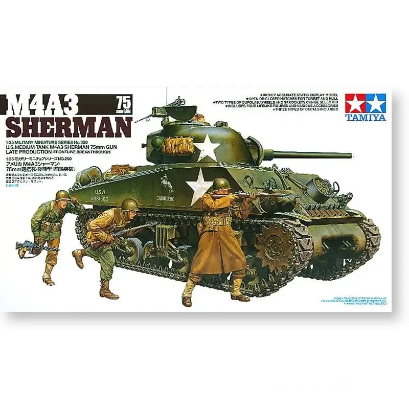 TAMIYA 35250 1/35 Scale U.S.Medium Tank M4A3 Sherman 75mm Gun Late Production