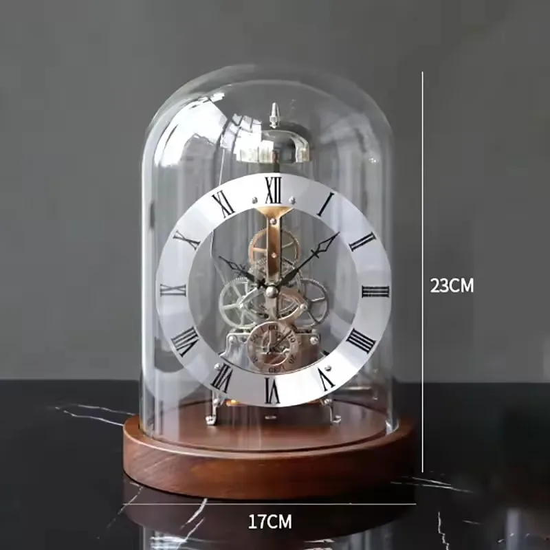 ساعة مكتب ميكانيكية معدنية من الخشب ساعة طاولة مكتبية منضدية ساعات داخلية فاخرة ملحقات ديكور غرفة النوم الجمالية