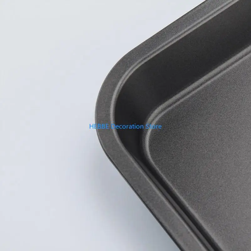 B0KC Non Pizza Pan Bakeware Carbon Steel Square Deep Plate Tray Bread Cake Mold