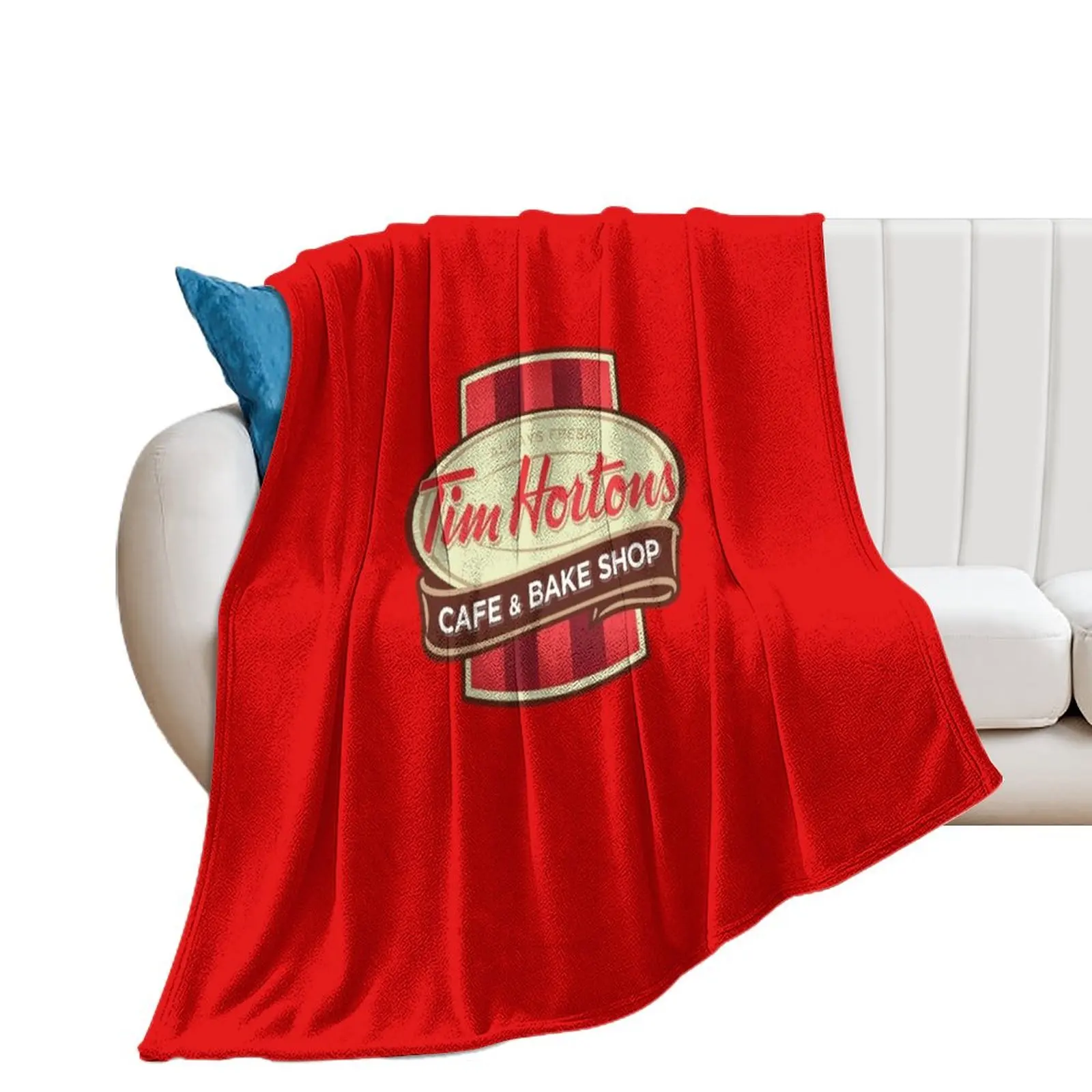 Tim Hortons Canadian Coffee Chain design Throw Blanket warm winter Soft Plush Plaid Heavy Beach Blankets