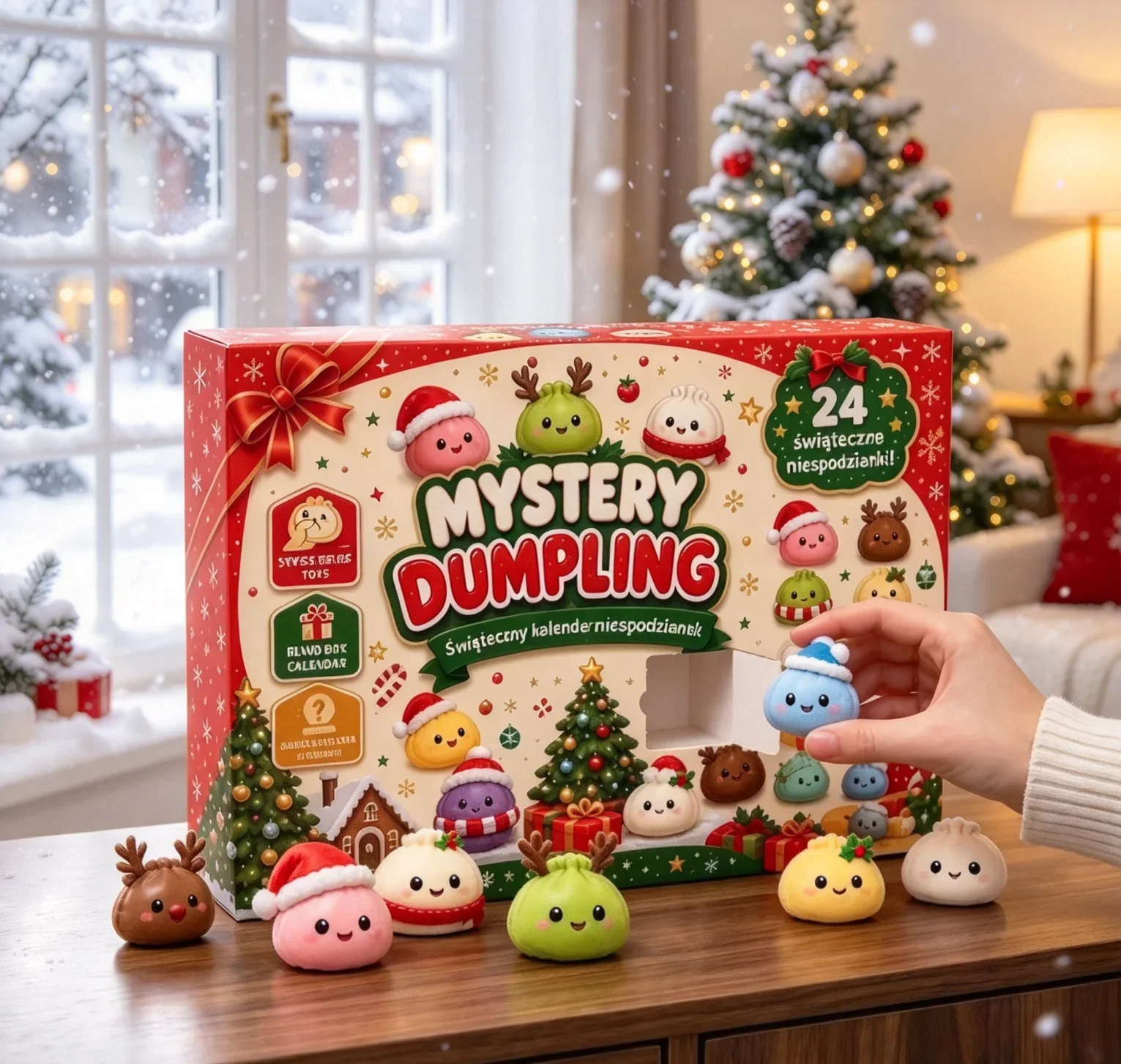 Soft Christmas Dumplings Arrival Calendar Fidget Anxiety Relieves Slow Recovery Mysterious Dumpling Toys Stress Relieve