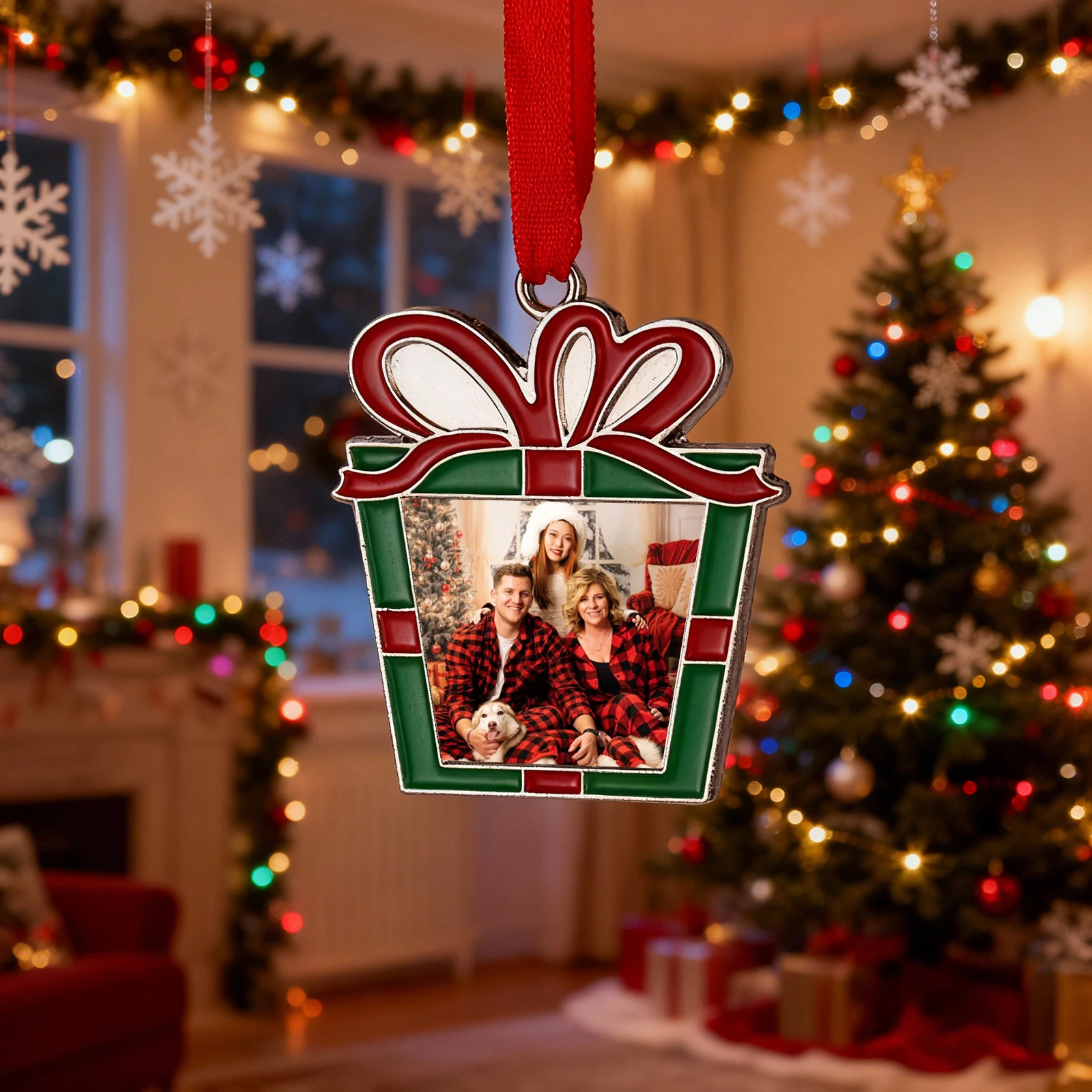 เครื่องประดับตกแต่งต้นคริสต์มาสแบบแขวน รูปภาพส่วนตัว ของขวัญส่วนบุคคล สำหรับตกแต่งบ้าน