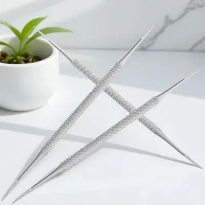 

3Pcs Toe Nail Tool Double Ended Pedicure File Stainless Steel Ingrown Toenail Lifter Nail Cleaning Instrument Silver