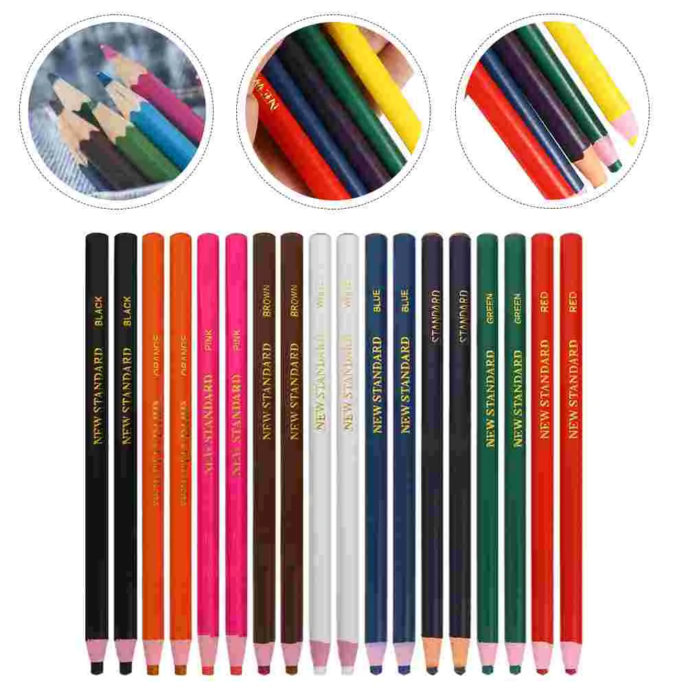 20 Pcs Pull Crayons Household Grease Pencil Peel-off Wax China Marker Wood Painting Accessory