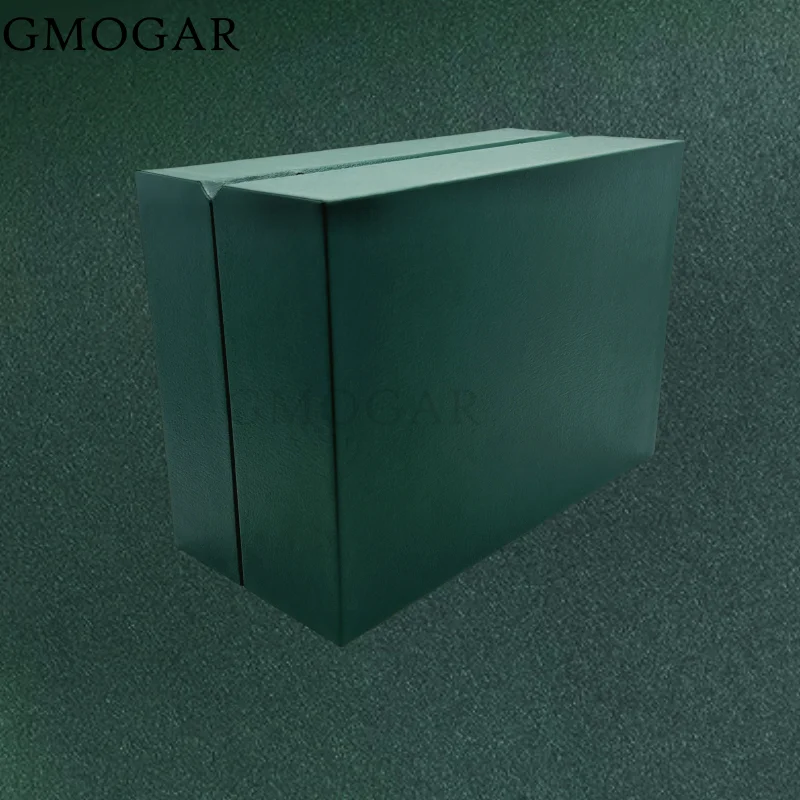 New Green Wooden Single Watch Display Case Bracelet Storage Organiser Box for Valentine Day Birthday Microfiber flannel No Logo