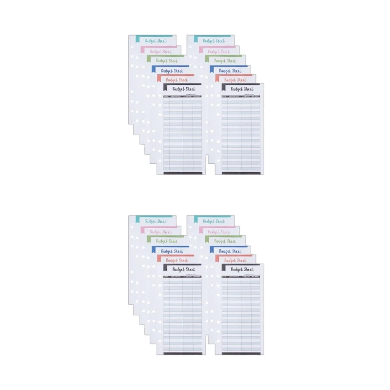 3.4x6.7in Budget Planner หรือ To do List หรือ Shopping List Home & Office 12 แผ่น Cash Plan การบริโภคกระดาษการ์ด