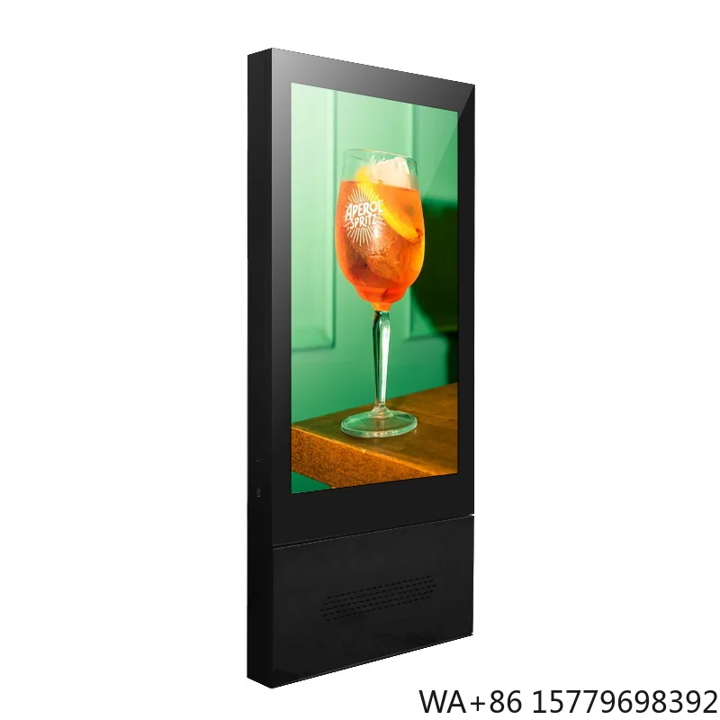 The Latest Aluminum LCD Advertising Player Floor Standing Digital Signage IP65 Waterproof Kiosk Outdoor Totem