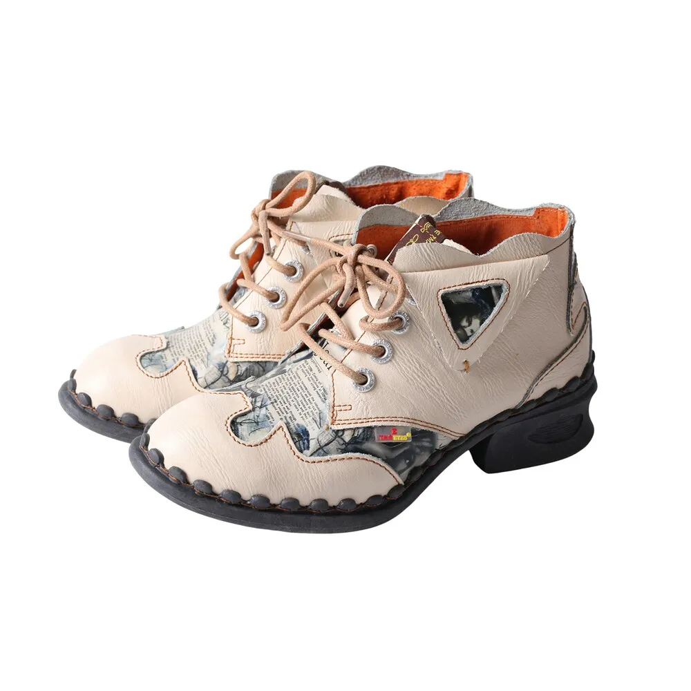 Y2K Vintage Women British‑Style High‑Top PU Leather Shoes, Lace‑Up Trendy Footwear Autumn Daily Casual Street Fashion Shoes